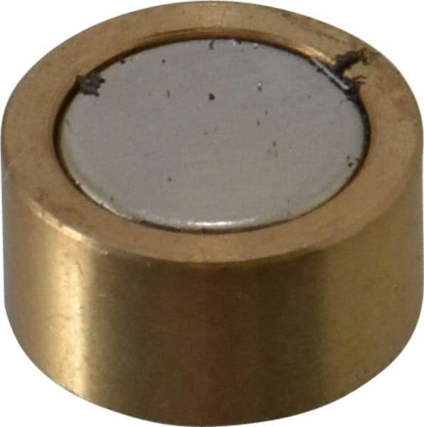 Mag-Mate - 1/2" Diam x 1/4" High, 2.13 Lb Average Pull Force, 4-1/4 Lb Max Pull Force, Neodymium Rare Earth Shielded Magnet - 0.062" Shielding Wall Thickness - Eagle Tool & Supply