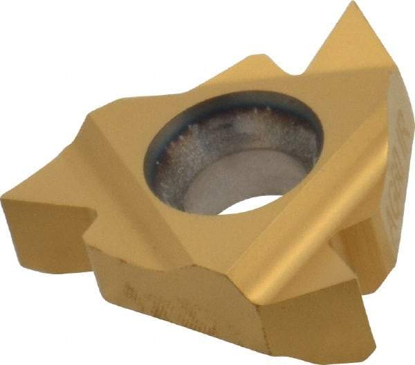 Carmex - 16IR Internal Right Hand 48-8 Partial Profile 60° Laydown Threading Insert - Grade BXC, TiN Coated Carbide - Eagle Tool & Supply