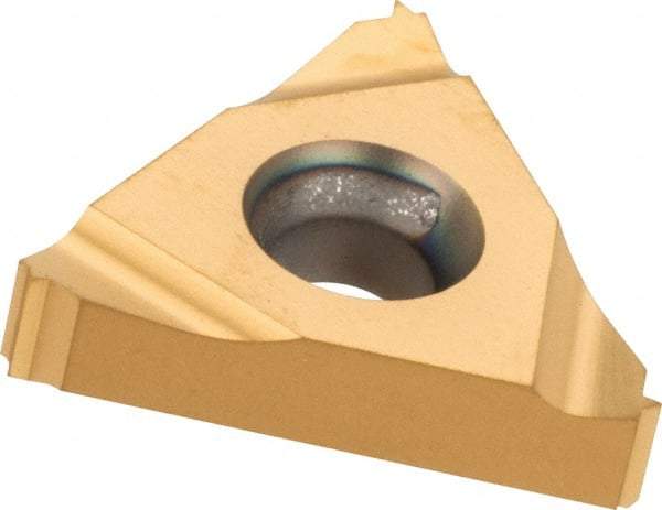 Carmex - 16IR Internal Right Hand 32 UN Laydown Threading Insert - Grade BXC, TiN Coated Carbide - Eagle Tool & Supply