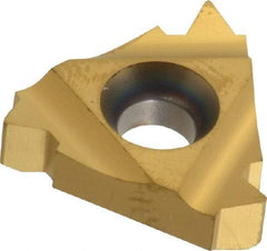 Carmex - 22IR Internal Right Hand 6 UN Laydown Threading Insert - Grade MXC, TiN Coated Carbide - Eagle Tool & Supply