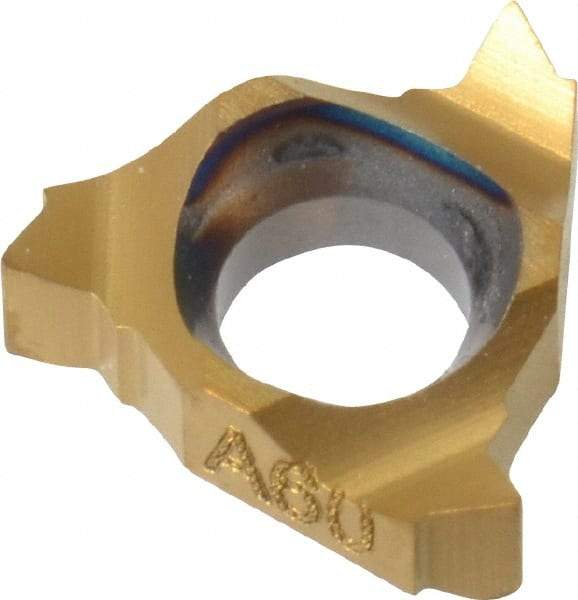 Carmex - 06IR Internal Right Hand 48-20 Partial Profile 60° Laydown Threading Insert - Grade BXC, TiN Coated Carbide - Eagle Tool & Supply