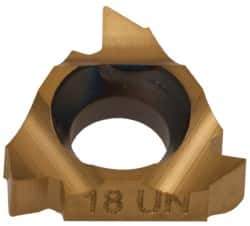 Carmex - 06IR Internal Right Hand 18 UN Laydown Threading Insert - Grade BXC, TiN Coated Carbide - Eagle Tool & Supply