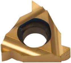 Hertel - 08IL Internal Left Hand ISO Laydown Threading Insert - Grade HG220TR, TiN Coated Carbide, 3/16" Inscribed Circle - Eagle Tool & Supply