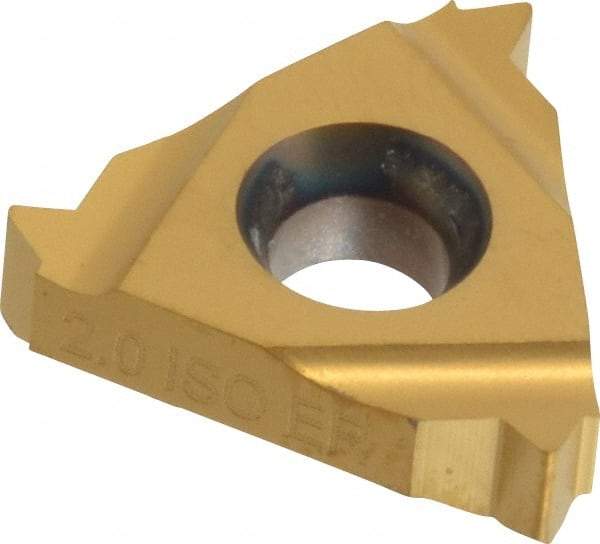 Carmex - 16ER External Right Hand ISO Laydown Threading Insert - Grade MXC, TiN Coated Carbide - Eagle Tool & Supply
