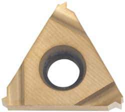 Hertel - 16IR Internal Right Hand 14 NPTF Laydown Threading Insert - Grade HG630TR, TiC/TiN Coated Carbide - Eagle Tool & Supply