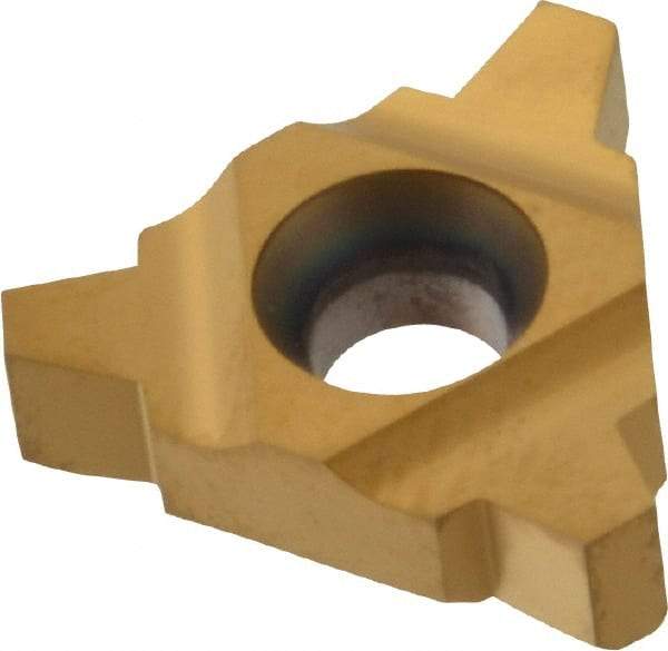 Carmex - 22ER External Right Hand 4 Acme Laydown Threading Insert - Grade P25C, TiN Coated Carbide - Eagle Tool & Supply