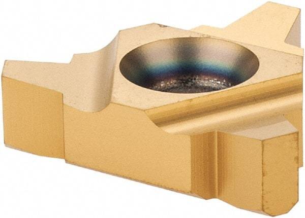 Carmex - 22ER External Right Hand 4 Acme Laydown Threading Insert - Grade MXC, TiN Coated Carbide - Eagle Tool & Supply