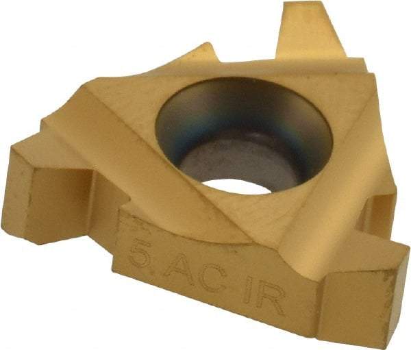Carmex - 22IR Internal Right Hand 5 Acme Laydown Threading Insert - Grade P25C, TiN Coated Carbide - Eagle Tool & Supply
