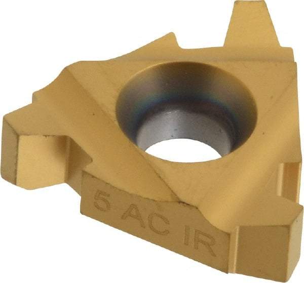 Carmex - 22IR Internal Right Hand 5 Acme Laydown Threading Insert - Grade MXC, TiN Coated Carbide - Eagle Tool & Supply
