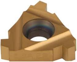 Carmex - 22ER External Right Hand 5 Stub Acme Laydown Threading Insert - Grade P25C, TiN Coated Carbide - Eagle Tool & Supply