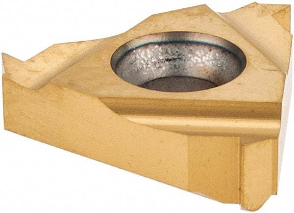 Carmex - 16ER External Right Hand 16 American Buttress Laydown Threading Insert - Grade MXC, TiN Coated Carbide - Eagle Tool & Supply