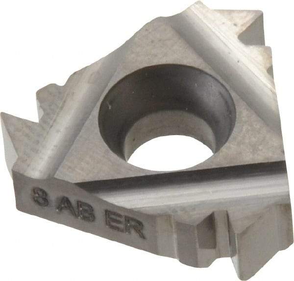 Carmex - 22ER External Right Hand 8 American Buttress Laydown Threading Insert - Grade P30, Uncoated Coated Carbide - Eagle Tool & Supply