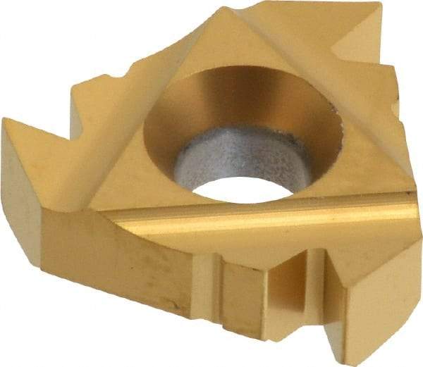 Carmex - 22ER External Right Hand 6 American Buttress Laydown Threading Insert - Grade MXC, TiN Coated Carbide - Eagle Tool & Supply