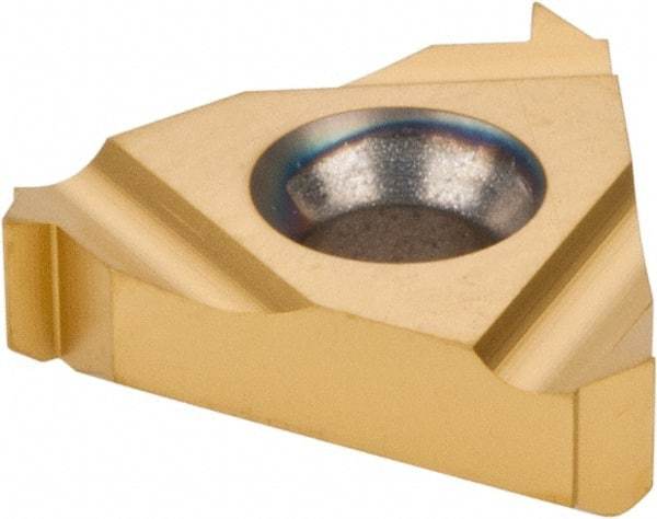 Carmex - 16IR Internal Right Hand 16 American Buttress Laydown Threading Insert - Grade BXC, TiN Coated Carbide - Eagle Tool & Supply