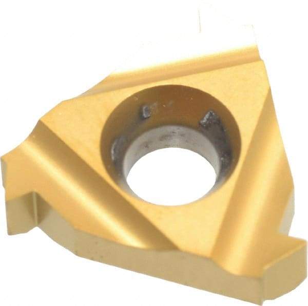 Carmex - 16IR Internal Right Hand 12 American Buttress Laydown Threading Insert - Grade P25C, TiN Coated Carbide - Eagle Tool & Supply