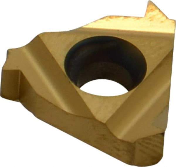 Carmex - 16IR Internal Right Hand 12 American Buttress Laydown Threading Insert - Grade MXC, TiN Coated Carbide - Eagle Tool & Supply