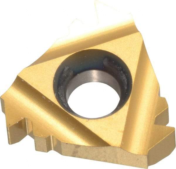 Carmex - 16IR Internal Right Hand 10 American Buttress Laydown Threading Insert - Grade P25C, TiN Coated Carbide - Eagle Tool & Supply