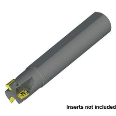 Kennametal - 1" Cut Diam, 1" Shank Diam, 8" OAL, Indexable Square Shoulder End Mill - Cylindrical Shank, 0° Lead Angle - Eagle Tool & Supply