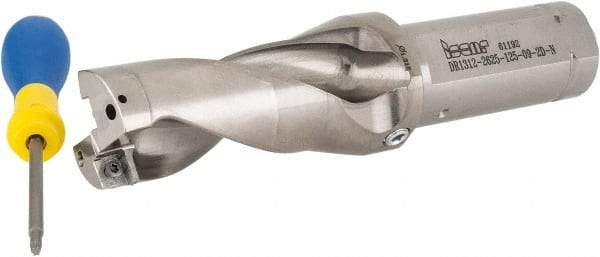 Iscar - 2.63" Max Drill Depth, 2xD, 1-5/16" Diam, Indexable Insert Drill - 2 Inserts, 1-1/4" Shank Diam, Straight Shank - Eagle Tool & Supply