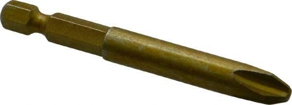 Wera - #3 Phillips Screwdriver Bit - 1/4" Hex Drive, 2-3/4" OAL - Eagle Tool & Supply