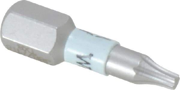 Wera - 1/4" Drive T8 Torx Screwdriver Bit - 1" OAL, Insert Bit - Eagle Tool & Supply