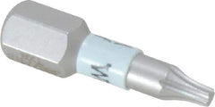 Wera - 1/4" Drive T8 Torx Screwdriver Bit - 1" OAL, Insert Bit - Eagle Tool & Supply