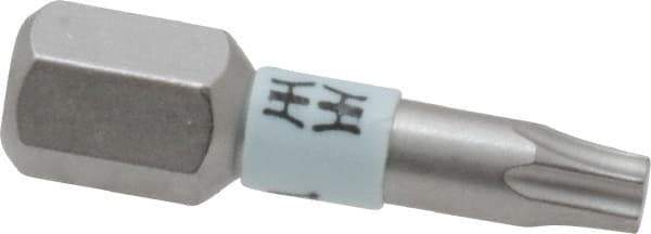 Wera - 1/4" Drive T15 Torx Screwdriver Bit - 1" OAL, Insert Bit - Eagle Tool & Supply