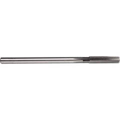 Chucking Reamer: 0.144″ Dia, 4″ OAL, 1″ Flute Length, Straight Shank, High Speed Steel 4 Flute, RH