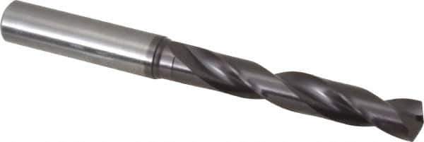 Guhring - 27/64" 140° Solid Carbide Jobber Drill - FIREX Finish, Right Hand Cut, Spiral Flute, Straight Shank, 118mm OAL, SU Point - Eagle Tool & Supply