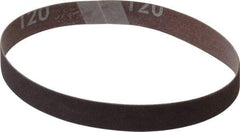 Norton - 1/2" Wide x 12" OAL, 120 Grit, Aluminum Oxide Abrasive Belt - Aluminum Oxide, Fine, Coated, X Weighted Cloth Backing, Series R283 - Eagle Tool & Supply