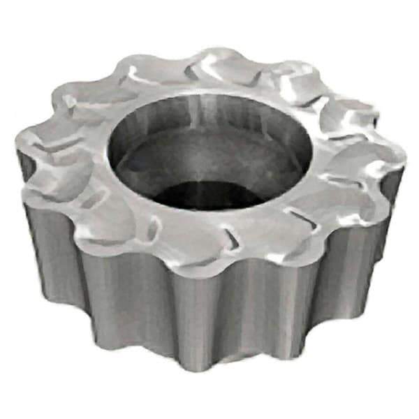 Iscar - RCMT1607 FW Grade IC808 Carbide Milling Insert - TiAlN/AlTiN/TiN Finish, 0.197" Thick, 16mm Inscribed Circle - Eagle Tool & Supply