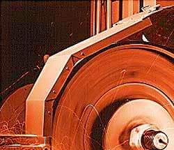 Made in USA - 4" Wide x 36" OAL, 50 Grit, Zirconia Alumina Abrasive Belt - Zirconia Alumina, Coarse, Coated, X Weighted Cloth Backing - Eagle Tool & Supply