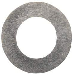 Made in USA - 0.1mm Thick, 8mm Inside x 14mm OD, Round Shim - 1/4" Screw, Uncoated 302/304 Stainless Steel - Eagle Tool & Supply