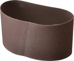 Norton - 3-1/2" Wide x 15-1/2" OAL, 80 Grit, Aluminum Oxide Abrasive Belt - Aluminum Oxide, Medium, Coated, X Weighted Cloth Backing, Series R228 - Eagle Tool & Supply