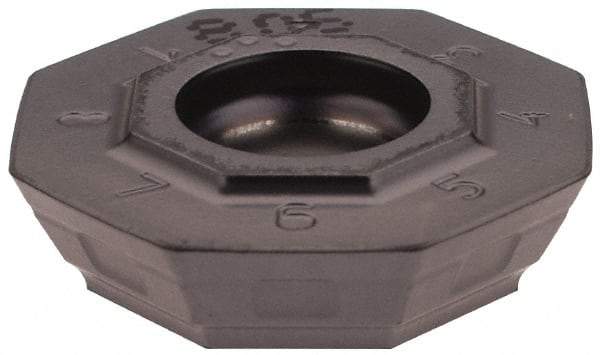 Iscar - OFMW07T3 Grade IC908 Carbide Milling Insert - TiAlN Finish, 0.1736" Thick, 0.7173" Inscribed Circle, 1mm Corner Radius - Eagle Tool & Supply