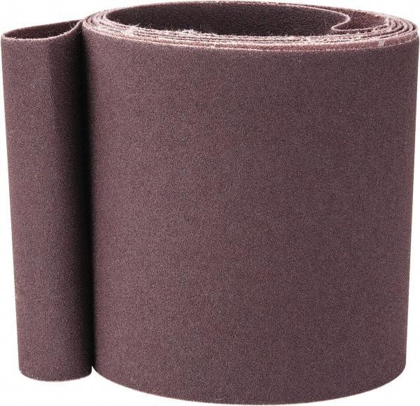 Norton - 4" Wide x 132" OAL, 120 Grit, Aluminum Oxide Abrasive Belt - Aluminum Oxide, Fine, Coated, X Weighted Cloth Backing, Series R228 - Eagle Tool & Supply