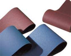Norton - 36" Wide x 75" OAL, 80 Grit, Aluminum Oxide Abrasive Belt - Aluminum Oxide, Medium, Coated, X Weighted Cloth Backing, Series R215 - Eagle Tool & Supply