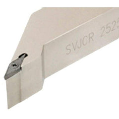 Iscar - SVJC, Right Hand Cut, 93° Lead Angle, 20mm Shank Height x 20mm Shank Width, Neutral Rake Indexable Turning Toolholder - 125mm OAL, VC.T Insert Compatibility, Series Isoturn - Eagle Tool & Supply