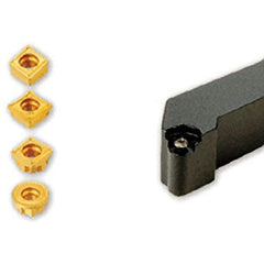 Iscar - SUXC, Left Hand Cut, 16mm Shank Height x 16mm Shank Width, Neutral Rake Indexable Turning Toolholder - 100mm OAL, C/QC95MT 1005.., RC90MT 1205.., SC45MT 1005.. Insert Compatibility, Series ChamTurn - Eagle Tool & Supply