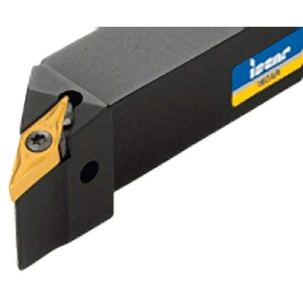 Iscar - SVJN, Left Hand Cut, 16mm Shank Height x 16mm Shank Width, Negative Rake Indexable Turning Toolholder - 100mm OAL, VN..12T3.. Insert Compatibility, Series Isoturn - Eagle Tool & Supply