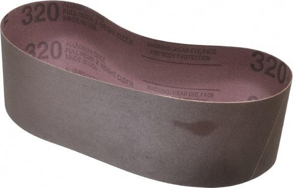 Tru-Maxx - 3" Wide x 24" OAL, 320 Grit, Aluminum Oxide Abrasive Belt - Aluminum Oxide, Extra Fine, Coated - Eagle Tool & Supply