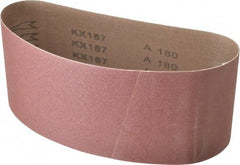 Tru-Maxx - 4" Wide x 24" OAL, 180 Grit, Aluminum Oxide Abrasive Belt - Aluminum Oxide, Very Fine, Coated - Eagle Tool & Supply