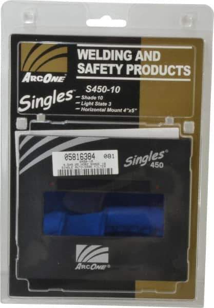 ArcOne - 5-1/4" Wide x 4-1/2" High, Lens Shade 10, Auto-Darkening Lens - 0.2" Thick, Green, Horizontal Mount - Eagle Tool & Supply