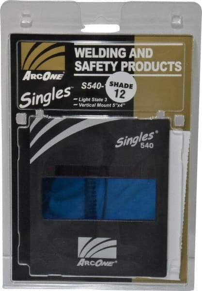 ArcOne - 4-1/2" Wide x 5-1/4" High, Lens Shade 12, Auto-Darkening Lens - 0.2" Thick, Green, Vertical Mount - Eagle Tool & Supply