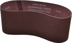 Norton - 4" Wide x 24" OAL, 80 Grit, Aluminum Oxide Abrasive Belt - Aluminum Oxide, Medium, Coated, X Weighted Cloth Backing, Series R228 - Eagle Tool & Supply