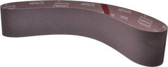 Norton - 4" Wide x 54" OAL, 120 Grit, Aluminum Oxide Abrasive Belt - Aluminum Oxide, Fine, Coated, X Weighted Cloth Backing, Series R228 - Eagle Tool & Supply
