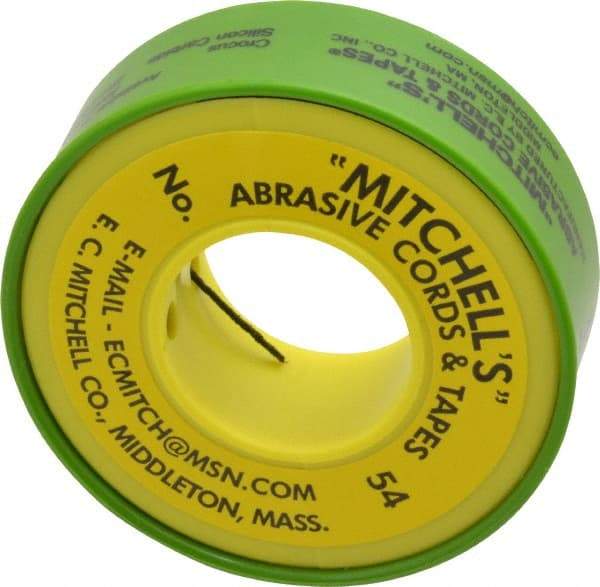 Made in USA - 0.03" Wide, 200 Grit Aluminum Oxide Abrasive Cord - 50' Long, Very Fine Grade - Eagle Tool & Supply