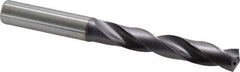 Kennametal - 7/16" 140° Solid Carbide Jobber Drill - TiAlN Finish, Right Hand Cut, Spiral Flute, Straight Shank, 4.6457" OAL, Standard Point - Eagle Tool & Supply