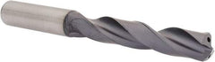 Kennametal - 33/64" 140° Solid Carbide Jobber Drill - TiAlN Finish, Right Hand Cut, Spiral Flute, Straight Shank, 4.8819" OAL, Standard Point - Eagle Tool & Supply