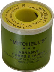 Made in USA - 3/32" Wide, 180 Grit Crocus Abrasive Tape - 50' Long, Very Fine Grade - Eagle Tool & Supply